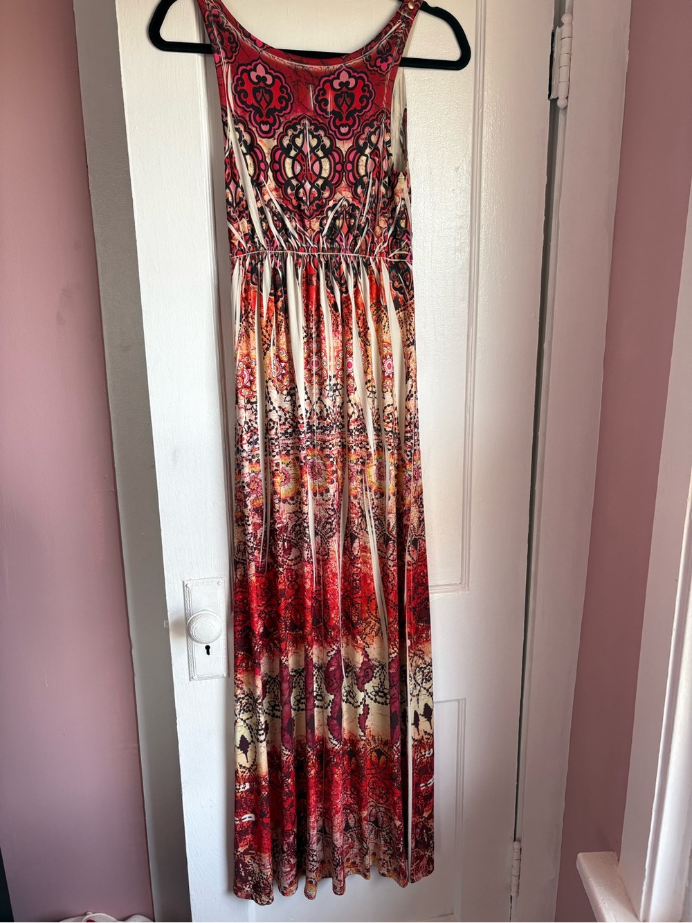 Boston Proper Studded Geometric Paisley Maxi Dress XS - Picture 6 of 6